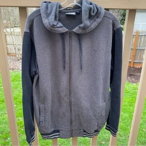 VANS Off The Wall Gray and Black Tick Upscale Zipper Hoodie - SM